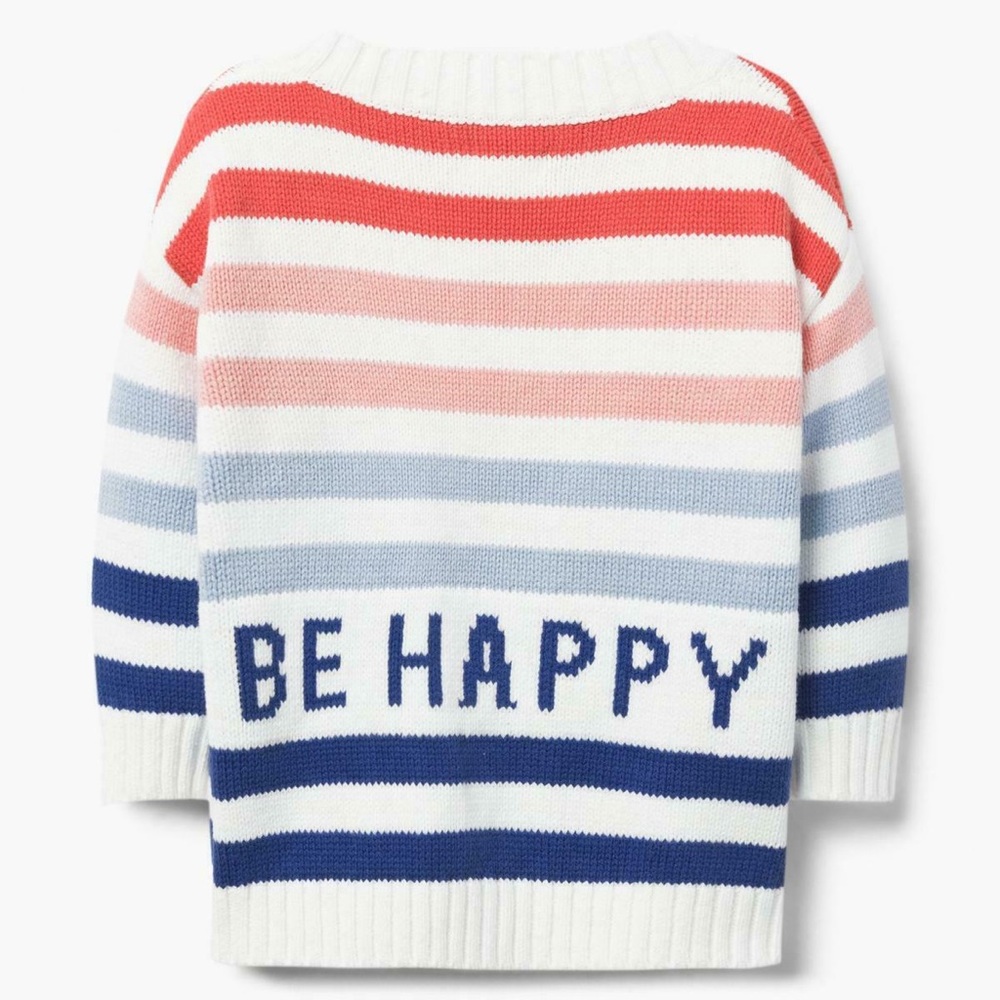 Gymboree Pink & Blue Striped Be Happy Cardigan